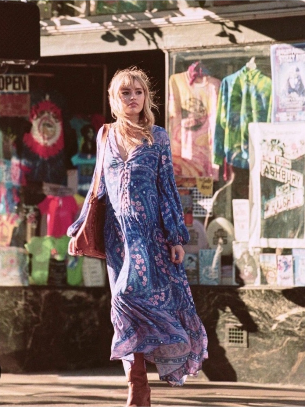 Spell City Lights Gown - indigo size Small NWT